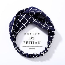 Load image into Gallery viewer, Fashion Plaid Knot Headband