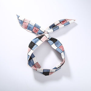 Fashion Plaid Knot Headband