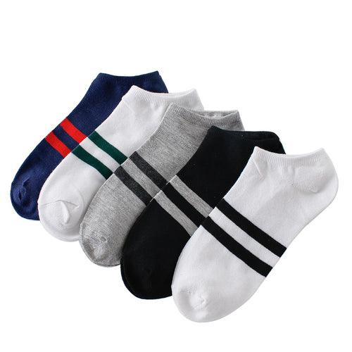 Men's Socks Cotton Stripe Boat Socks