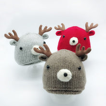 Load image into Gallery viewer, Baby Hat Caps Cartoon Winter Deer Horn Knitted Hat