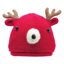 Load image into Gallery viewer, Baby Hat Caps Cartoon Winter Deer Horn Knitted Hat