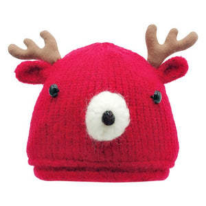 Baby Hat Caps Cartoon Winter Deer Horn Knitted Hat