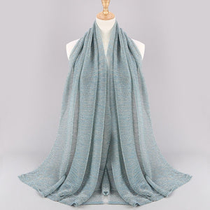 NEW shimmer pleated hijab scarf