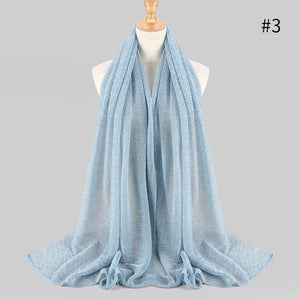 NEW shimmer pleated hijab scarf