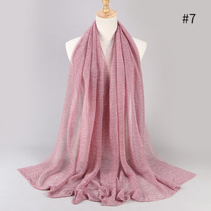 NEW shimmer pleated hijab scarf