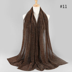 NEW shimmer pleated hijab scarf