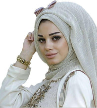 Load image into Gallery viewer, NEW shimmer pleated hijab scarf