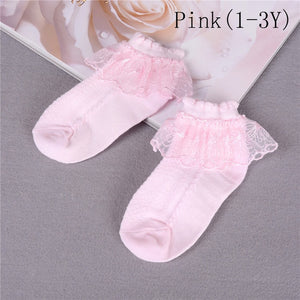 Breathable Cotton Lace Ruffle Princess