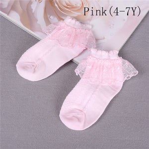 Breathable Cotton Lace Ruffle Princess