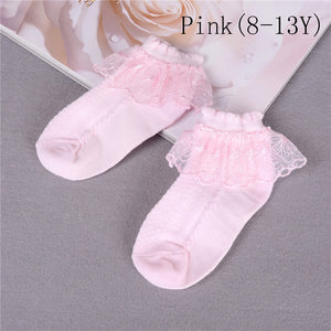 Breathable Cotton Lace Ruffle Princess