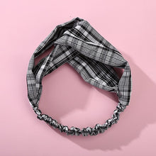 Load image into Gallery viewer, Fashion Plaid Knot Headband