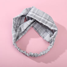 Load image into Gallery viewer, Fashion Plaid Knot Headband