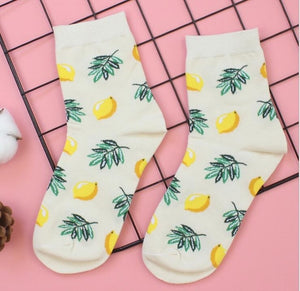 Fruit personality ladies socks