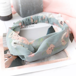 Women  Headband Vintage Cross Knot