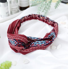 Load image into Gallery viewer, Women  Headband Vintage Cross Knot