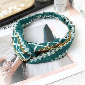 Women  Headband Vintage Cross Knot