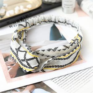 Women  Headband Vintage Cross Knot