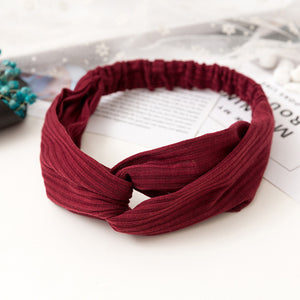 Women  Headband Vintage Cross Knot