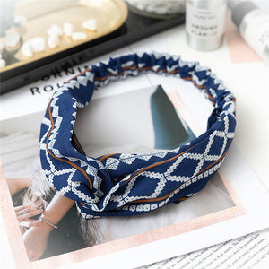 Women  Headband Vintage Cross Knot