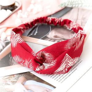 Women  Headband Vintage Cross Knot