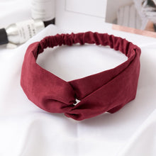 Load image into Gallery viewer, Women  Headband Vintage Cross Knot