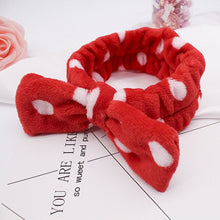 Load image into Gallery viewer, Coral Fleece Makeup Bow Headband