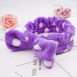 Coral Fleece Makeup Bow Headband