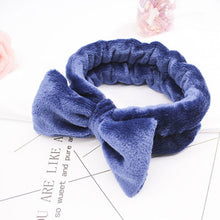 Load image into Gallery viewer, Coral Fleece Makeup Bow Headband