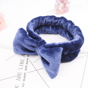 Coral Fleece Makeup Bow Headband