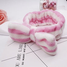 Load image into Gallery viewer, Coral Fleece Makeup Bow Headband