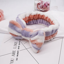 Load image into Gallery viewer, Coral Fleece Makeup Bow Headband