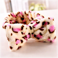 Load image into Gallery viewer, Coral Fleece Makeup Bow Headband