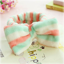 Load image into Gallery viewer, Coral Fleece Makeup Bow Headband