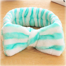 Load image into Gallery viewer, Coral Fleece Makeup Bow Headband